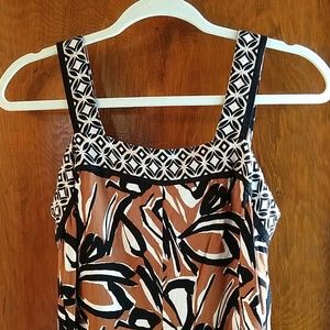 Abstract print maxi dress